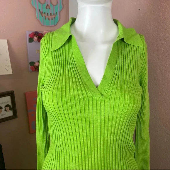 NWT Helmut Lang Ribbed-knit Mini Dress - Picture 6 of 12